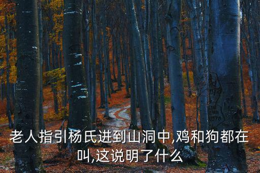 老人指引楊氏進到山洞中,雞和狗都在叫,這說明了什么