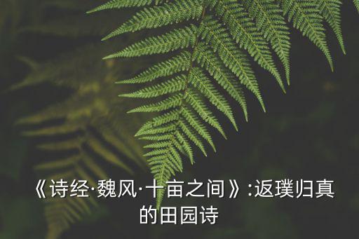 十畝之間,《詩經·魏風·十畝之間》第111首