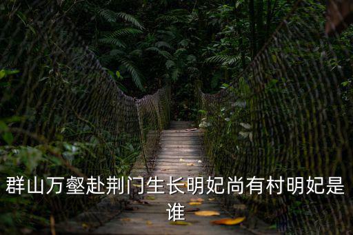 生長明妃尚有村,群山萬壑赴荊門,生長明妃尚有村