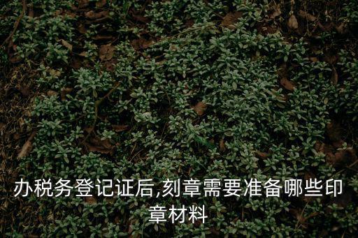 辦稅務登記證后,刻章需要準備哪些印章材料