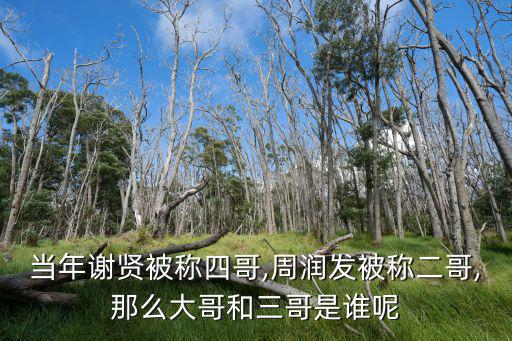 當年謝賢被稱四哥,周潤發被稱二哥,那么大哥和三哥是誰呢