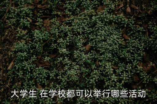 大學(xué)生 在學(xué)校都可以舉行哪些活動(dòng)