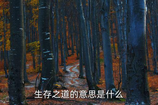 生存之道的意思是什么