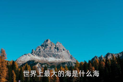 世界上最大的海是什么海,世界上最大的海洋是什么海?