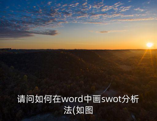 請問如何在word中畫swot分析法(如圖