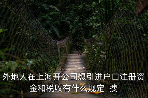 外地人在上海開公司想引進(jìn)戶口注冊資金和稅收有什么規(guī)定  搜