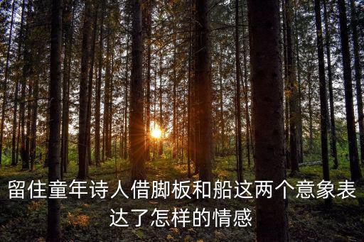 留住童年詩人借腳板和船這兩個意象表達了怎樣的情感