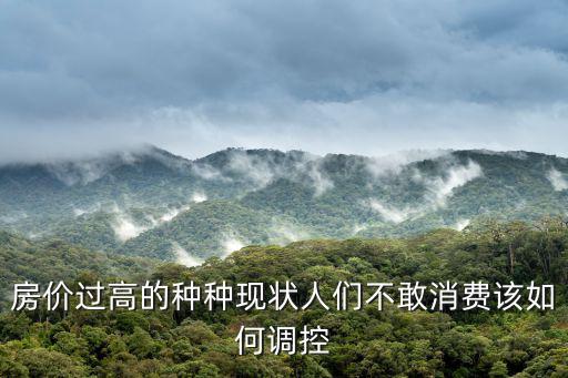 房價過高的種種現狀人們不敢消費該如何調控