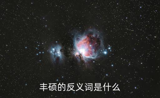 豐碩的反義詞是什么