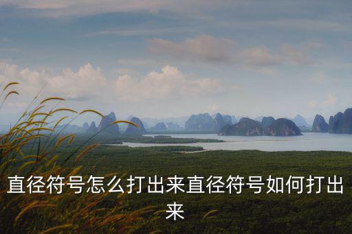 直徑符號(hào)怎么打出來直徑符號(hào)如何打出來