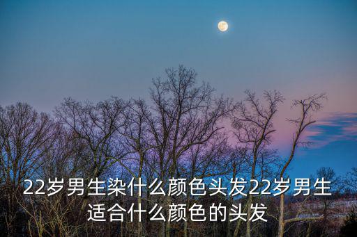 22歲男生染什么顏色頭發(fā)22歲男生適合什么顏色的頭發(fā)