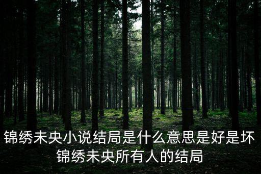 錦繡未央小說結(jié)局是什么意思是好是壞錦繡未央所有人的結(jié)局