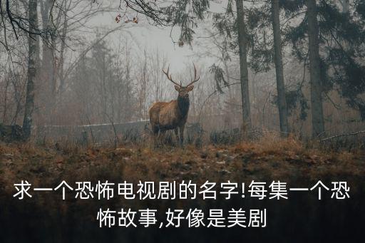 求一個恐怖電視劇的名字!每集一個恐怖故事,好像是美劇