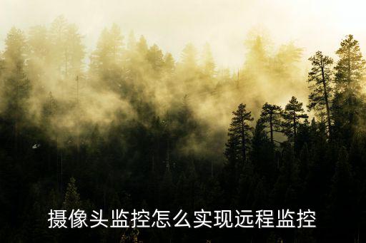 攝像頭監(jiān)控怎么實(shí)現(xiàn)遠(yuǎn)程監(jiān)控
