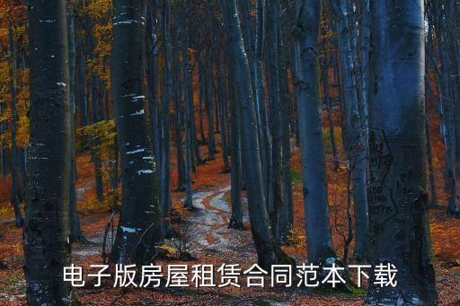 電子版房屋租賃合同范本下載