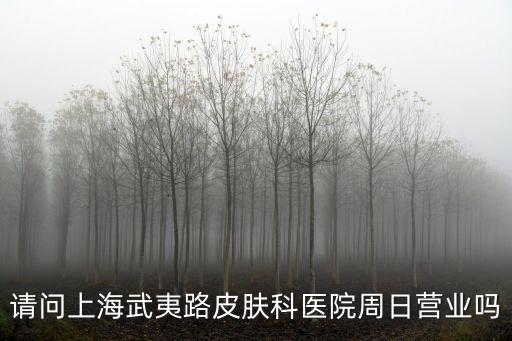 請(qǐng)問(wèn)上海武夷路皮膚科醫(yī)院周日營(yíng)業(yè)嗎