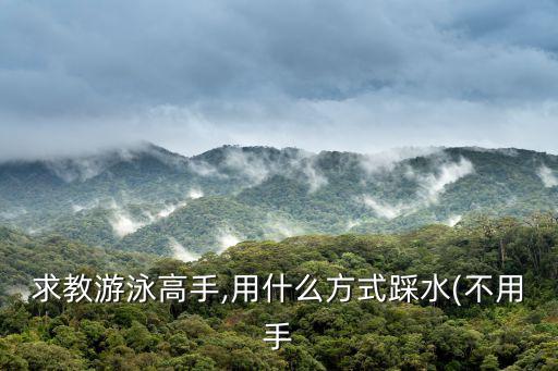求教游泳高手,用什么方式踩水(不用手
