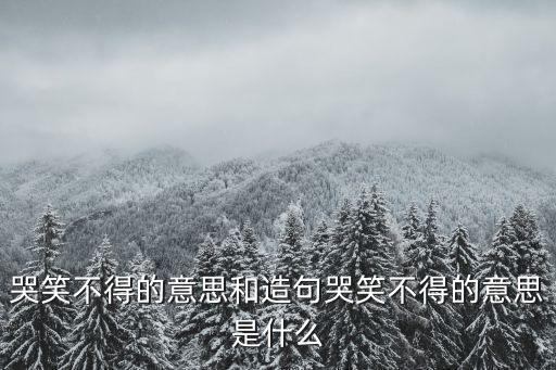哭笑不得的意思,哭笑不得的意思是什么?