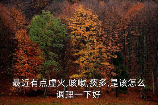 最近有點虛火,咳嗽,痰多,是該怎么調理一下好