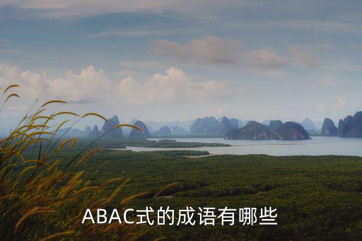 ABAC式的成語(yǔ)有哪些