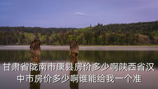 甘肅省隴南市康縣房價多少啊陜西省漢中市房價多少啊誰能給我一個準