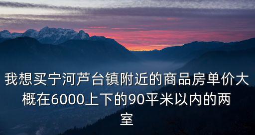 我想買寧河蘆臺(tái)鎮(zhèn)附近的商品房單價(jià)大概在6000上下的90平米以內(nèi)的兩室