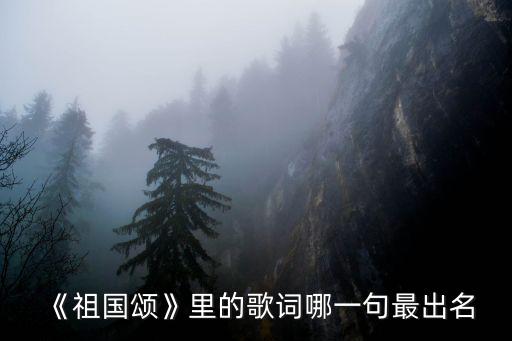 祖國頌歌,《祖國頌》最出名歌詞:太陽跳出東海跳出西海