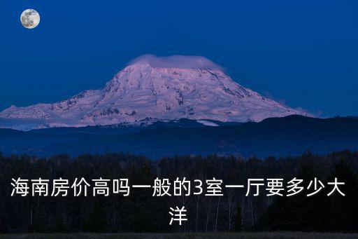 海南房價高嗎一般的3室一廳要多少大洋