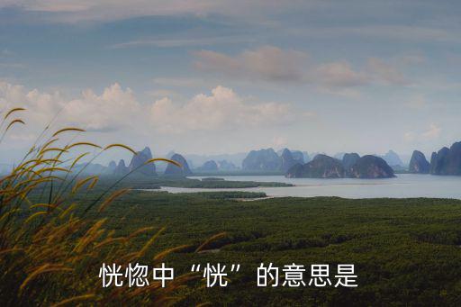 恍惚中“恍”的意思是