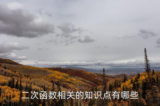 二次函數(shù)相關(guān)的知識點有哪些