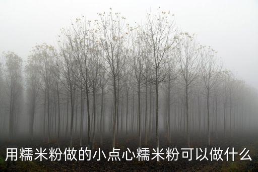 用糯米粉做的小點心糯米粉可以做什么