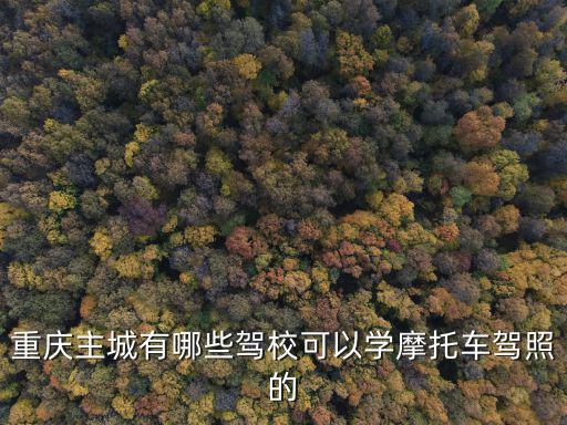 重慶主城有哪些駕校可以學(xué)摩托車駕照的