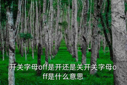 開關(guān)字母off是開還是關(guān)開關(guān)字母off是什么意思