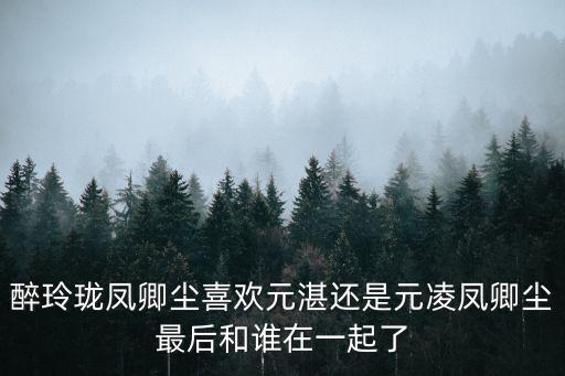 醉玲瓏鳳卿塵喜歡元湛還是元凌鳳卿塵最后和誰在一起了