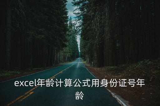 excel年齡計算公式用身份證號年齡