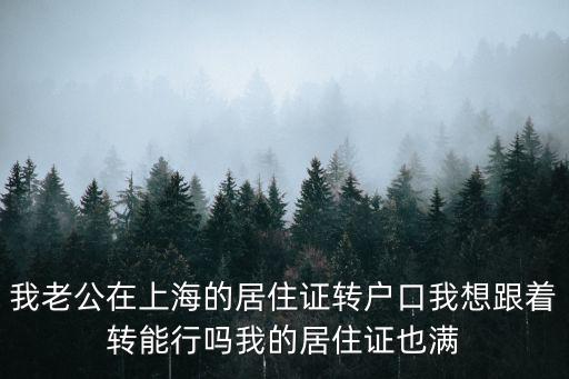 我老公在上海的居住證轉(zhuǎn)戶口我想跟著轉(zhuǎn)能行嗎我的居住證也滿