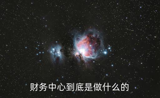 財務中心,財務中心和行政事業(yè)單位支付工作中心之別