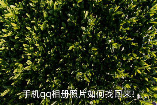 手機qq相冊照片如何找回來!