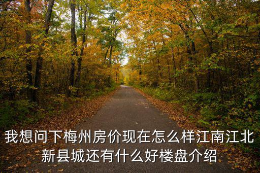我想問下梅州房價現在怎么樣江南江北新縣城還有什么好樓盤介紹