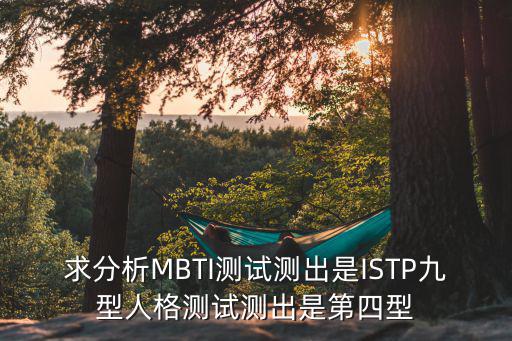 求分析MBTI測試測出是ISTP九型人格測試測出是第四型