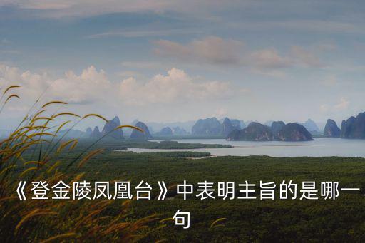 《登金陵鳳凰臺》中表明主旨的是哪一句