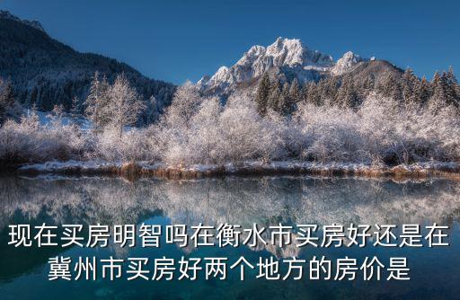 現在買房明智嗎在衡水市買房好還是在冀州市買房好兩個地方的房價是