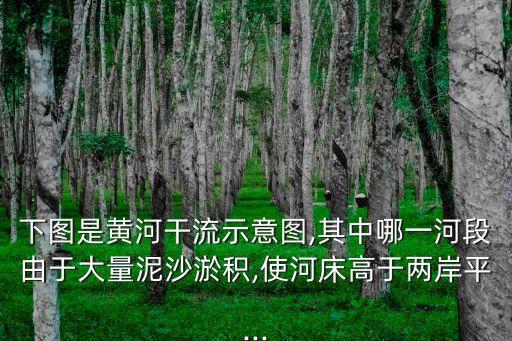 下圖是黃河干流示意圖,其中哪一河段由于大量泥沙淤積,使河床高于兩岸平...