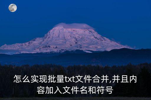 怎么實現批量txt文件合并,并且內容加入文件名和符號