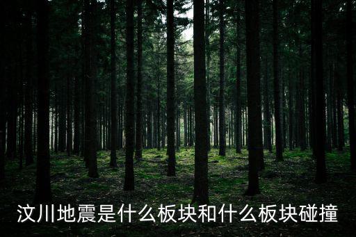 汶川地震是什么板塊和什么板塊碰撞