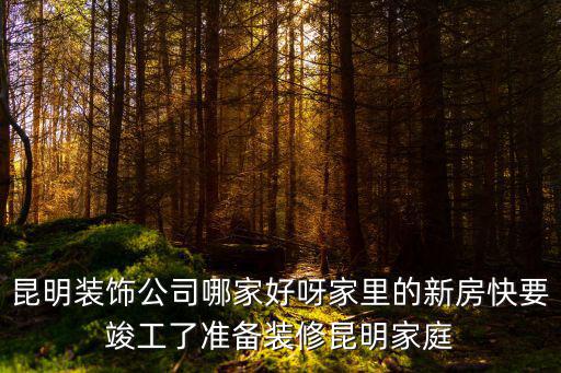 昆明裝飾公司哪家好呀家里的新房快要竣工了準備裝修昆明家庭