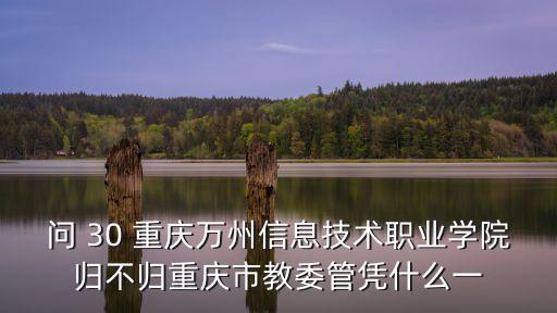 問 30 重慶萬州信息技術職業學院歸不歸重慶市教委管憑什么一