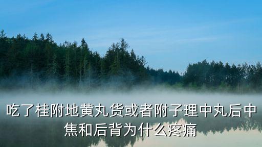 吃了桂附地黃丸貨或者附子理中丸后中焦和后背為什么疼痛