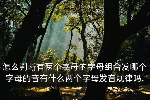 怎么判斷有兩個(gè)字母的字母組合發(fā)哪個(gè)字母的音有什么兩個(gè)字母發(fā)音規(guī)律嗎...