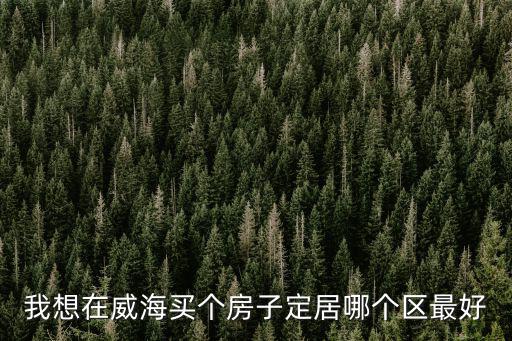 威海哪個縣城房價高，我想在威海買個房子定居哪個區最好